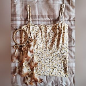 Wild Fable XL Yellow Mini Floral Dress